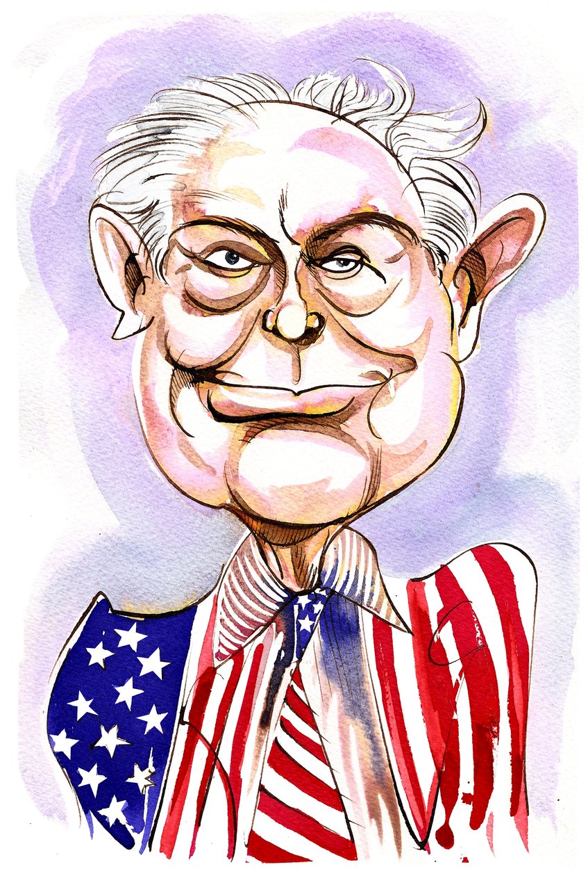 Elliott Carter - karikatúra alkotó: Neale Osborne