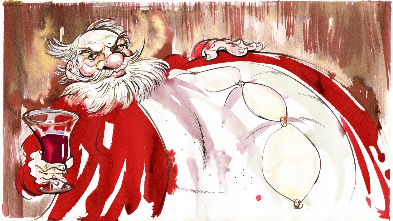 Falstaff - illusztráció Shakespeare The Merry Wives of Windsor című drámájából (1601) alkotó: Neale Osborne