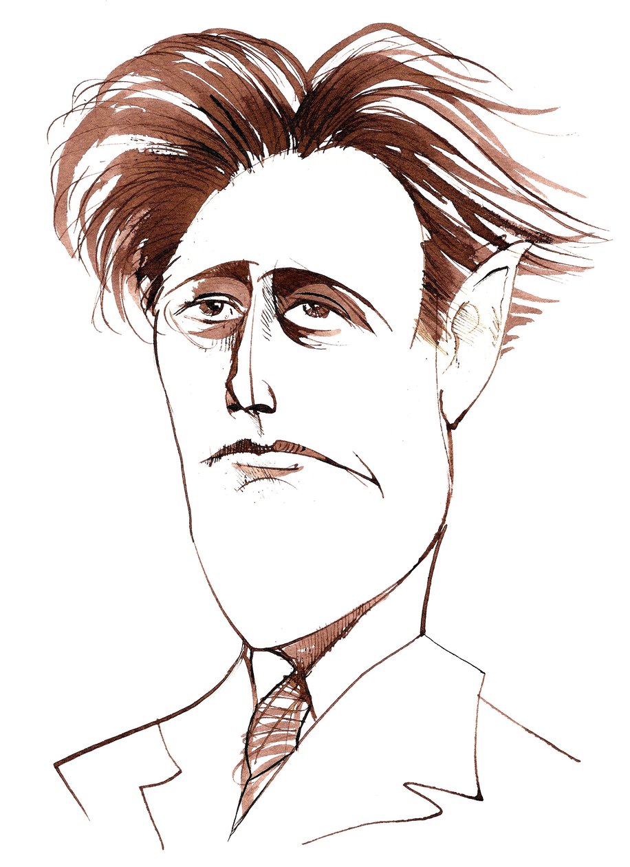 Felix Weingartner osztrák karmester és zeneszerző (1863-1942), karikatúra alkotó: Neale Osborne