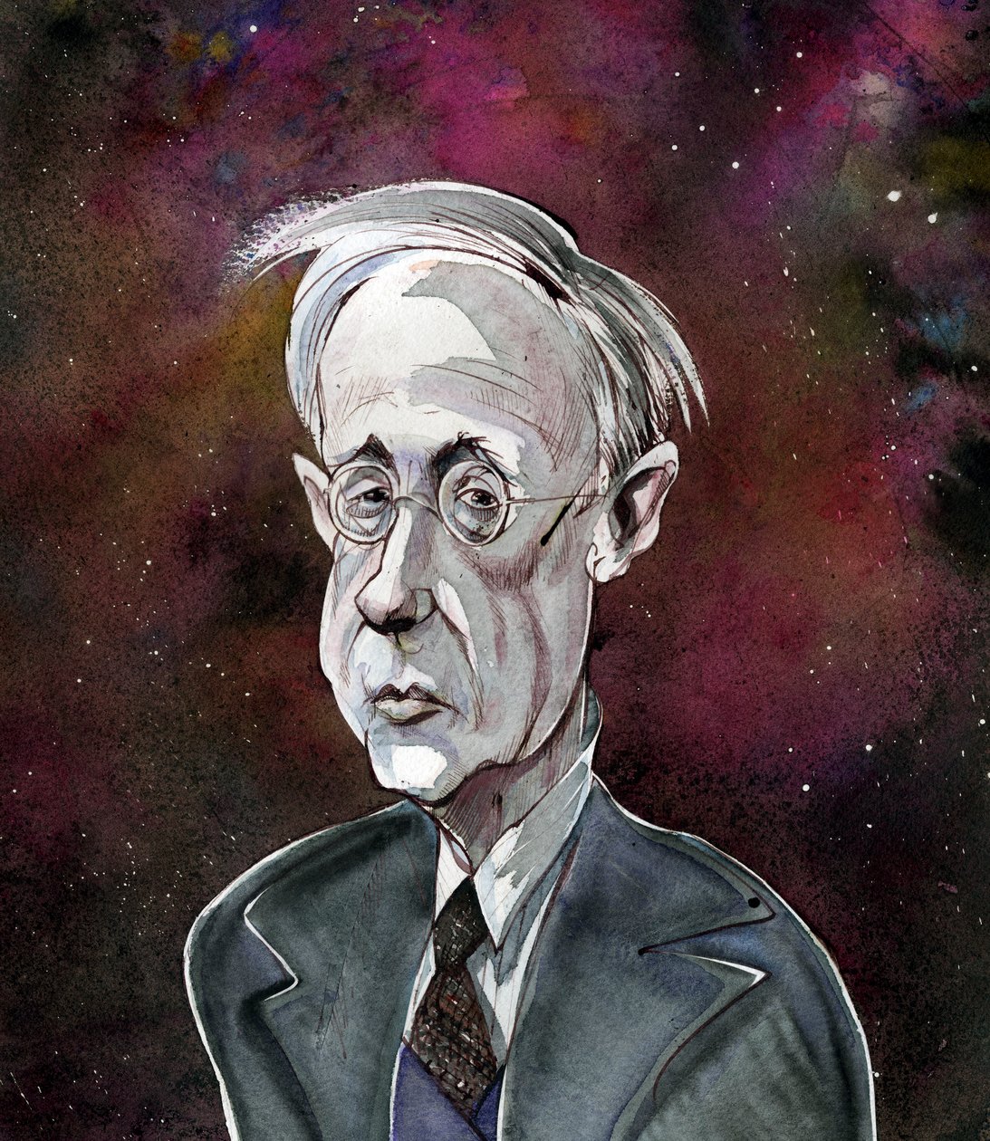 Gustav Holst - az angol zeneszerző karikatúrája alkotó: Neale Osborne