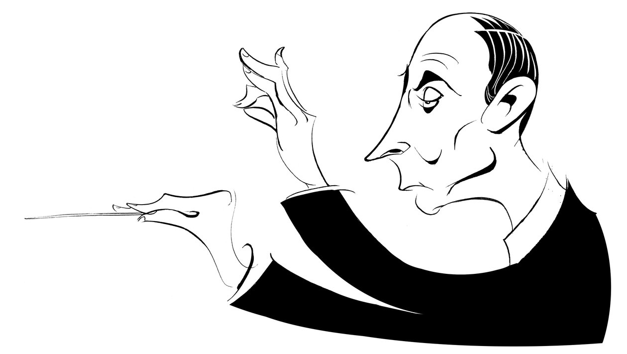 Igor Markevitch - fekete-fehér karikatúra alkotó: Neale Osborne