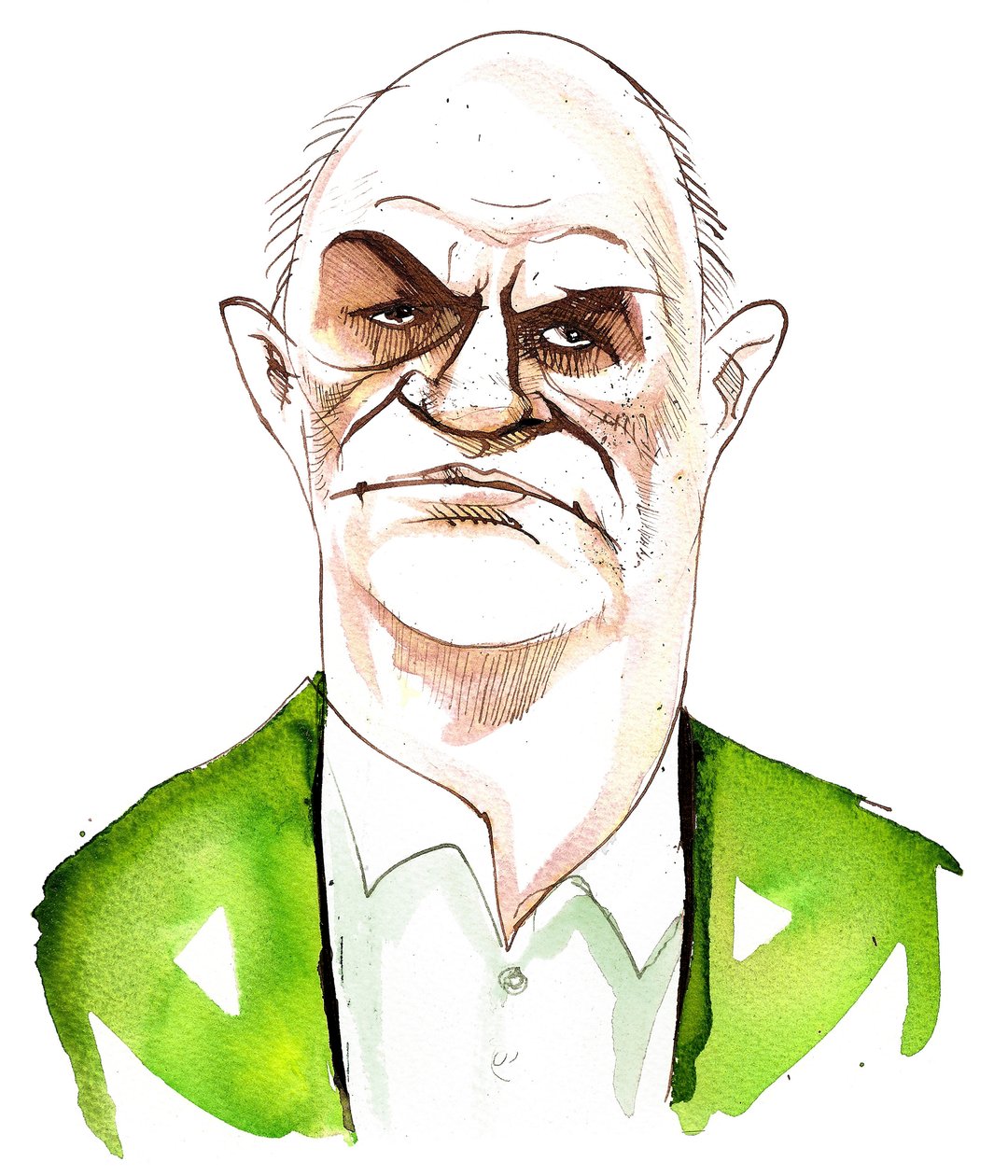 Colm Toibin ír regényíró (született 1955); karikatúra alkotó: Neale Osborne