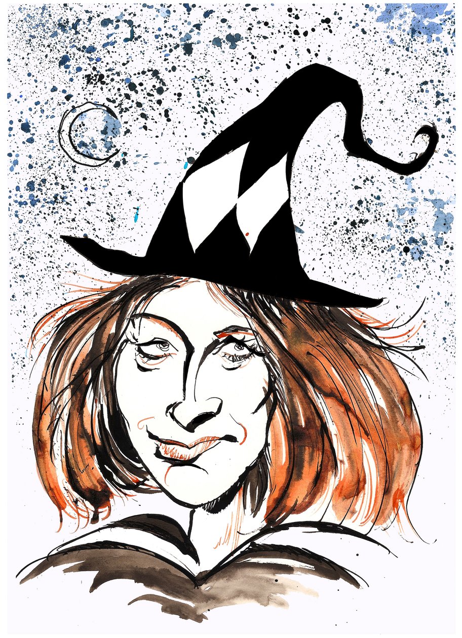 J K Rowling - karikatúra boszorkányként alkotó: Neale Osborne