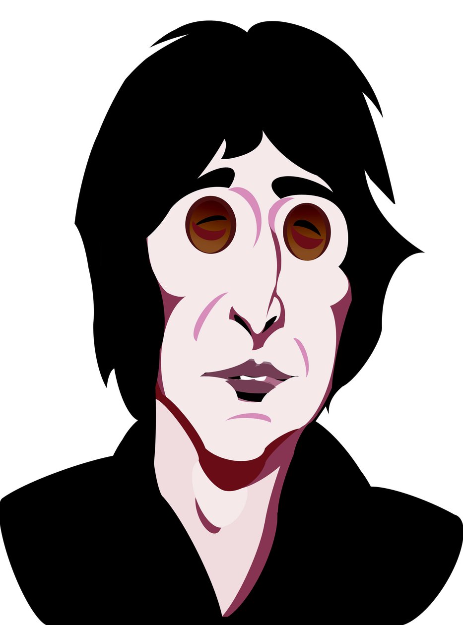 John Lennon, angol énekes, dalszerző (1940-80), színes grafikus karikatúra, 200510, Neale Osborne alkotó: Neale Osborne
