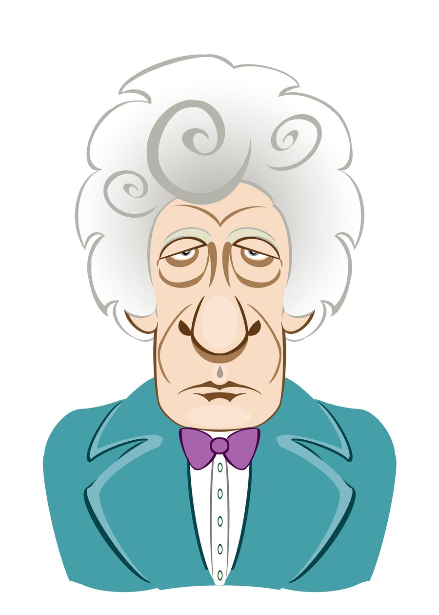 Jon Pertwee mint Doctor Who – karikatúra alkotó: Neale Osborne