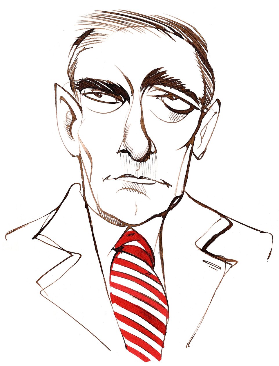 Karol Szymanowski, ukrán születésű lengyel zeneszerző és zongoraművész (1882-1937), karikatúra alkotó: Neale Osborne