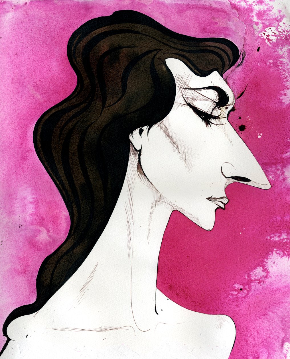 Maria Callas - az amerikai születésű görög operaénekesnő (szoprán) karikatúrája alkotó: Neale Osborne