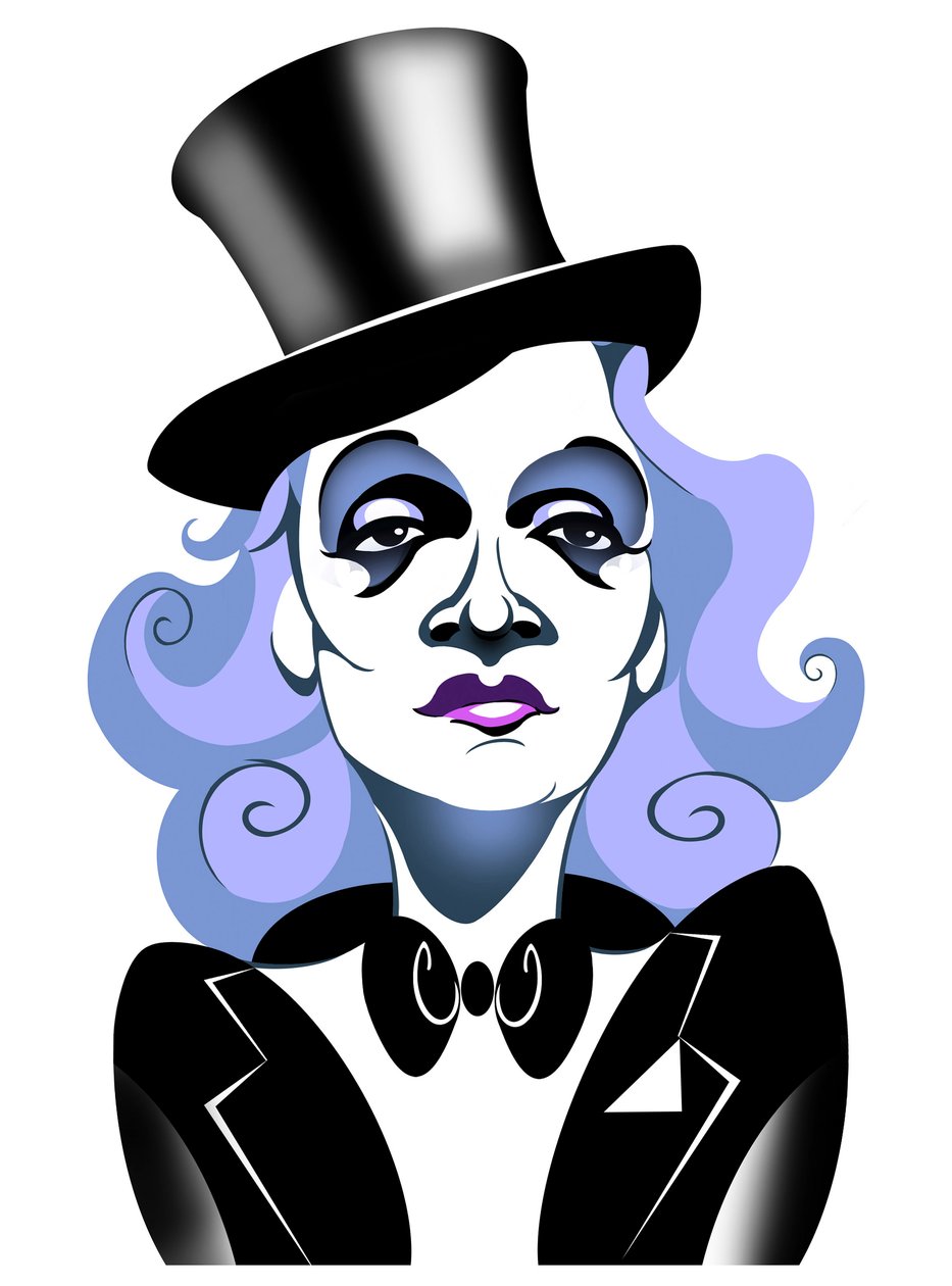 Marlene Dietrich - karikatúra alkotó: Neale Osborne