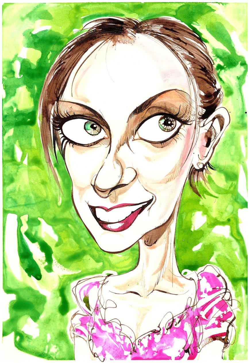 Natalie Dessay - karikatúra alkotó: Neale Osborne