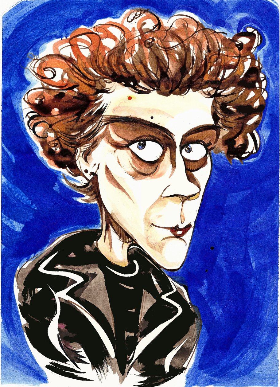 Olga Neuwirth – az osztrák zeneszerző karikatúrája (született 1968) alkotó: Neale Osborne