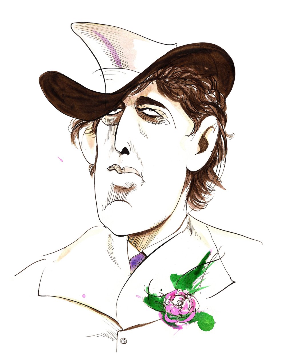 Oscar Wilde – karikatúra ír íróról (1854-1900) alkotó: Neale Osborne