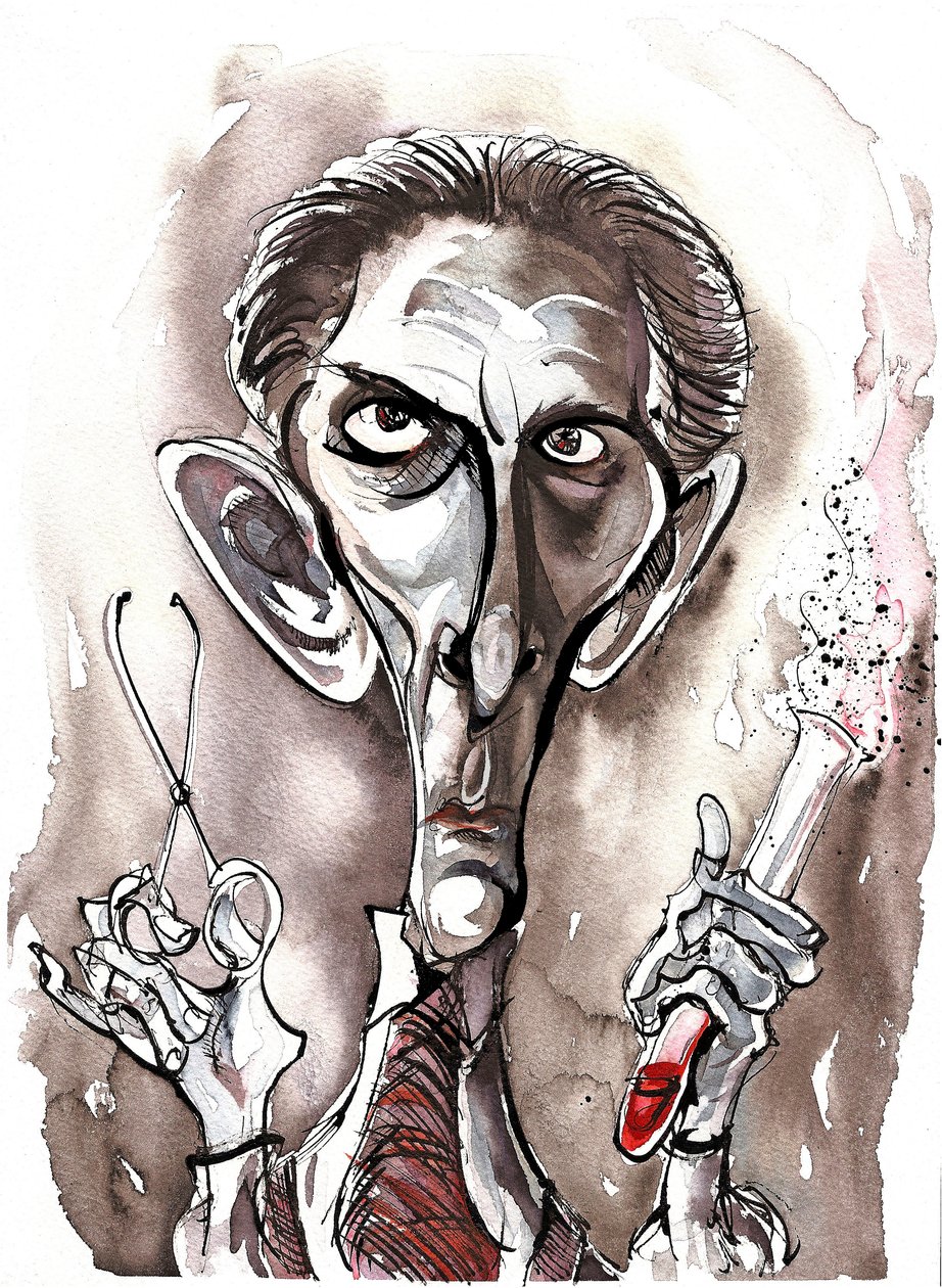 Peter Cushing - karikatúra alkotó: Neale Osborne