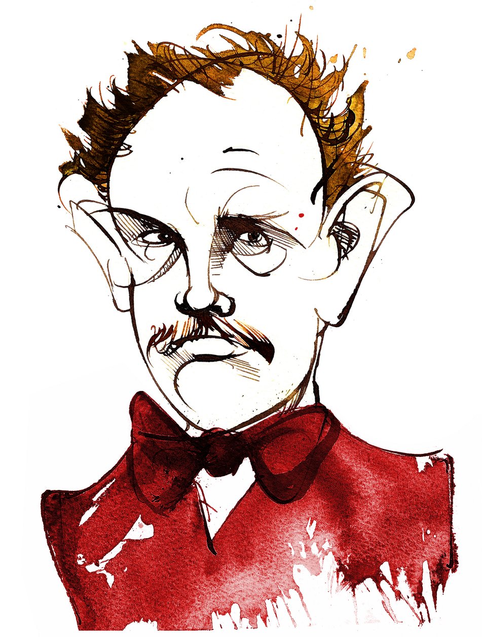 Richard Strauss német zeneszerző és karmester (1864-1949); karikatúra alkotó: Neale Osborne