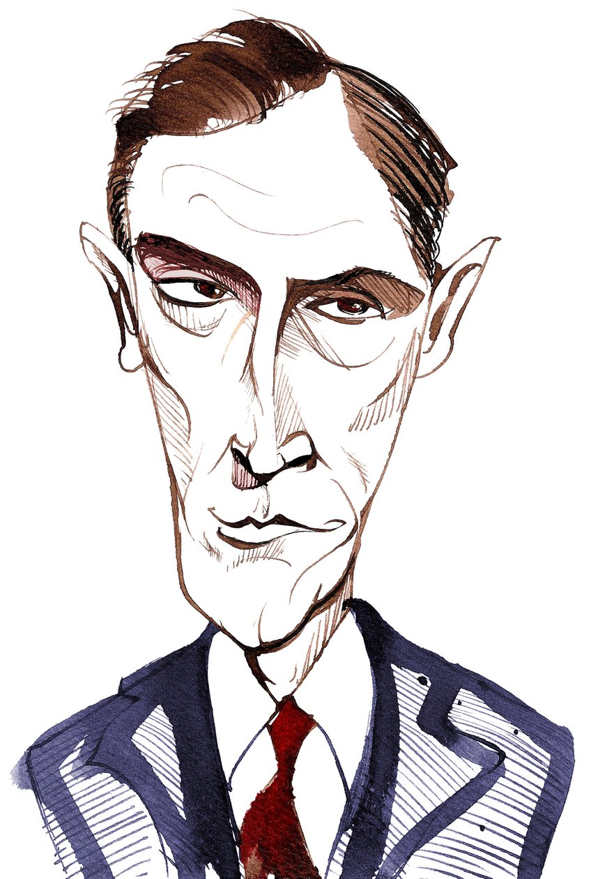Rob Brydon, walesi komédiaszínész, műsorvezető, televíziós műsorvezető és impresszionista; karikatúra alkotó: Neale Osborne