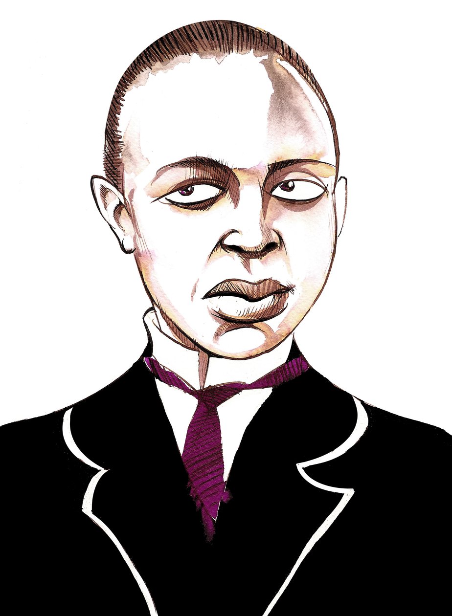 Scott Joplin amerikai zeneszerző, zongorista és ragtime zene írója (1868-1917) karikatúra alkotó: Neale Osborne