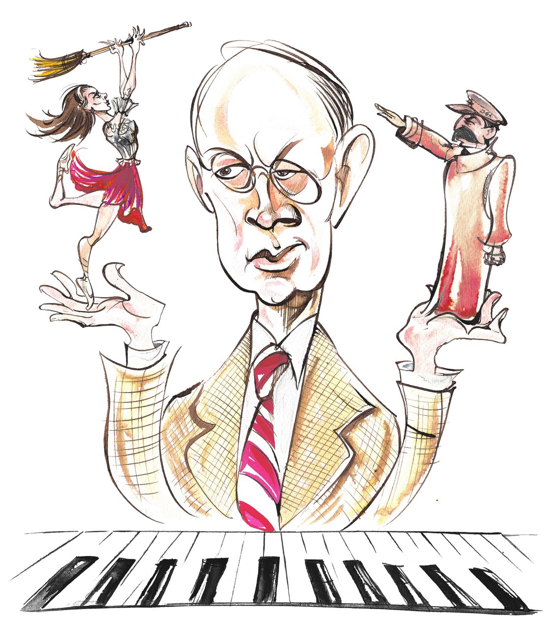 Szergej Prokofjev - karikatúra alkotó: Neale Osborne