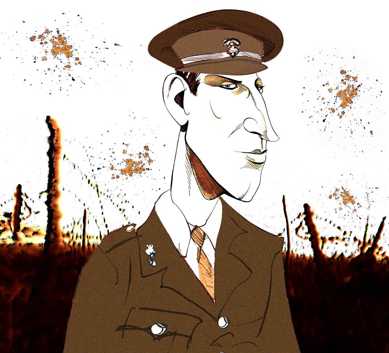 Siegfried Sassoon angol költő és regényíró, 1886-1967 alkotó: Neale Osborne