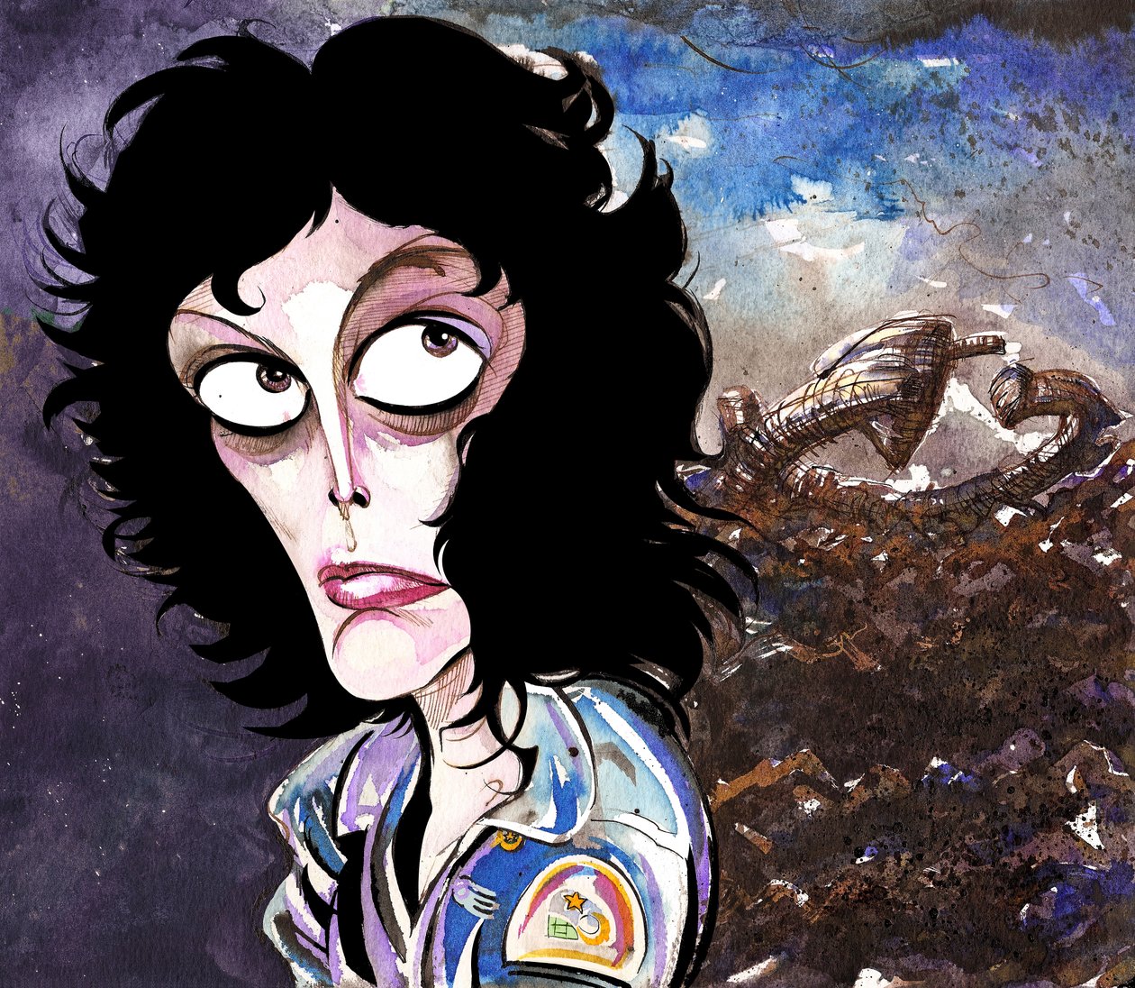 Sigourney Weaver, mint Ellen Ripley az Alienben alkotó: Neale Osborne