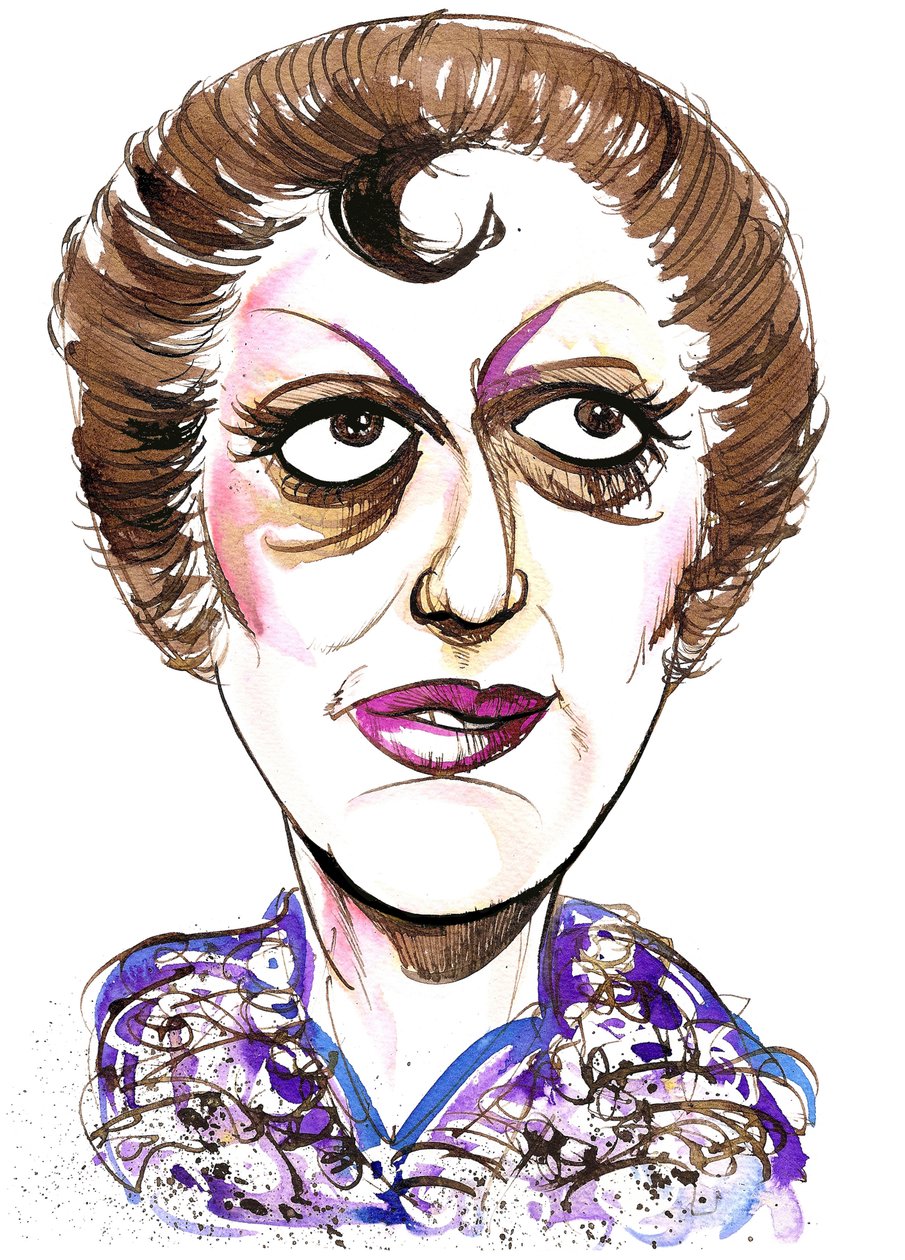 Tatiana Troyanos - színes karikatúra amerikai mezzoszopránról, 1938-1993 alkotó: Neale Osborne
