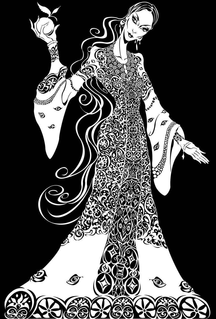 The Tsarevna, Stravinskys The Firebird-ből, a bw fájl képének rendezett változata, 2005, Neale Osborne alkotó: Neale Osborne