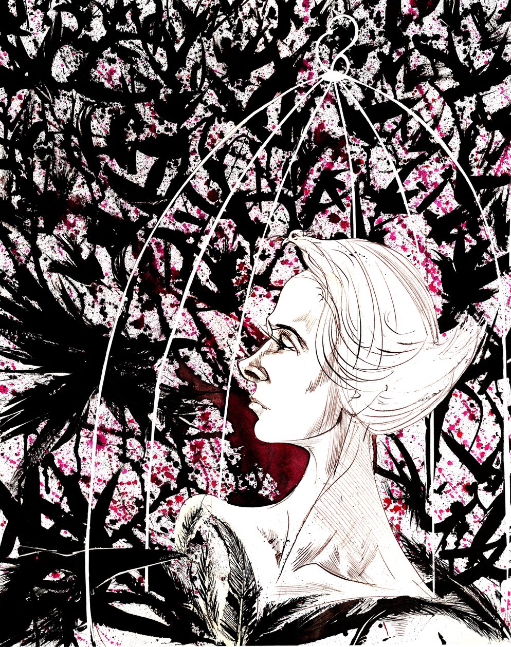 Tippi Hedren - amerikai színésznő karikatúrája, 1935-ben született. alkotó: Neale Osborne