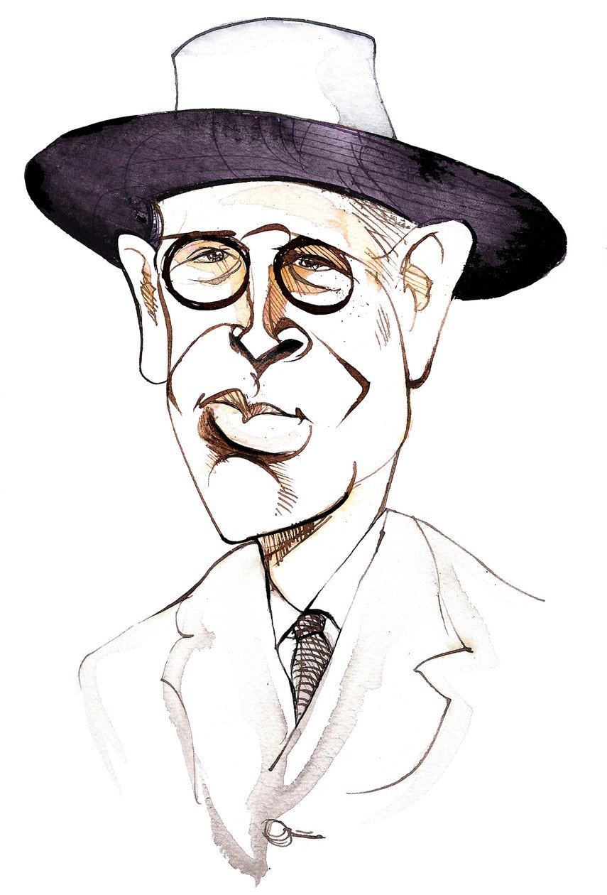 William Butler Yeats ír költő és drámaíró (1865-1939); karikatúra alkotó: Neale Osborne