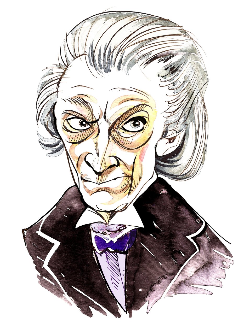 William Hartnell a Doctor Who szerepében a BBC azonos nevű televíziós sorozatában alkotó: Neale Osborne