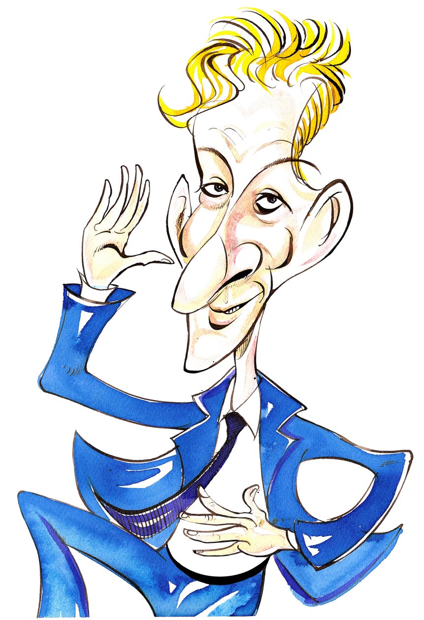 Danny Kaye - színes karikatúra alkotó: Neale Osborne