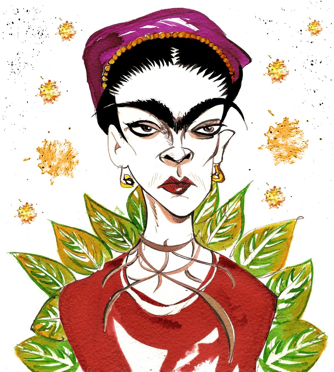 Frida Kahlo (tinta) alkotó: Neale Osborne