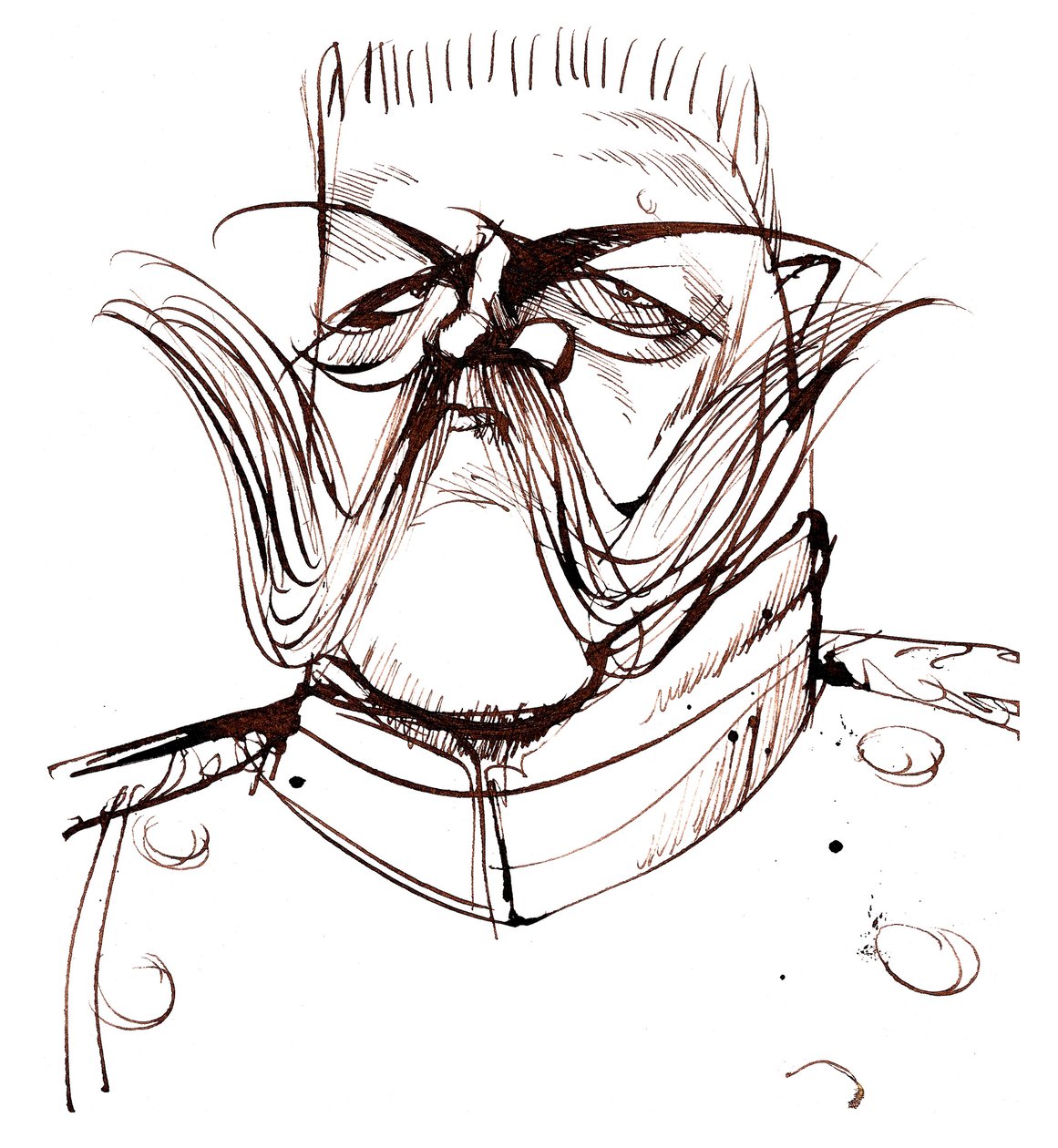 Paul von Hindenburg - lengyel származású német tábornok és elnök (1847-1934); karikatúra. alkotó: Neale Osborne