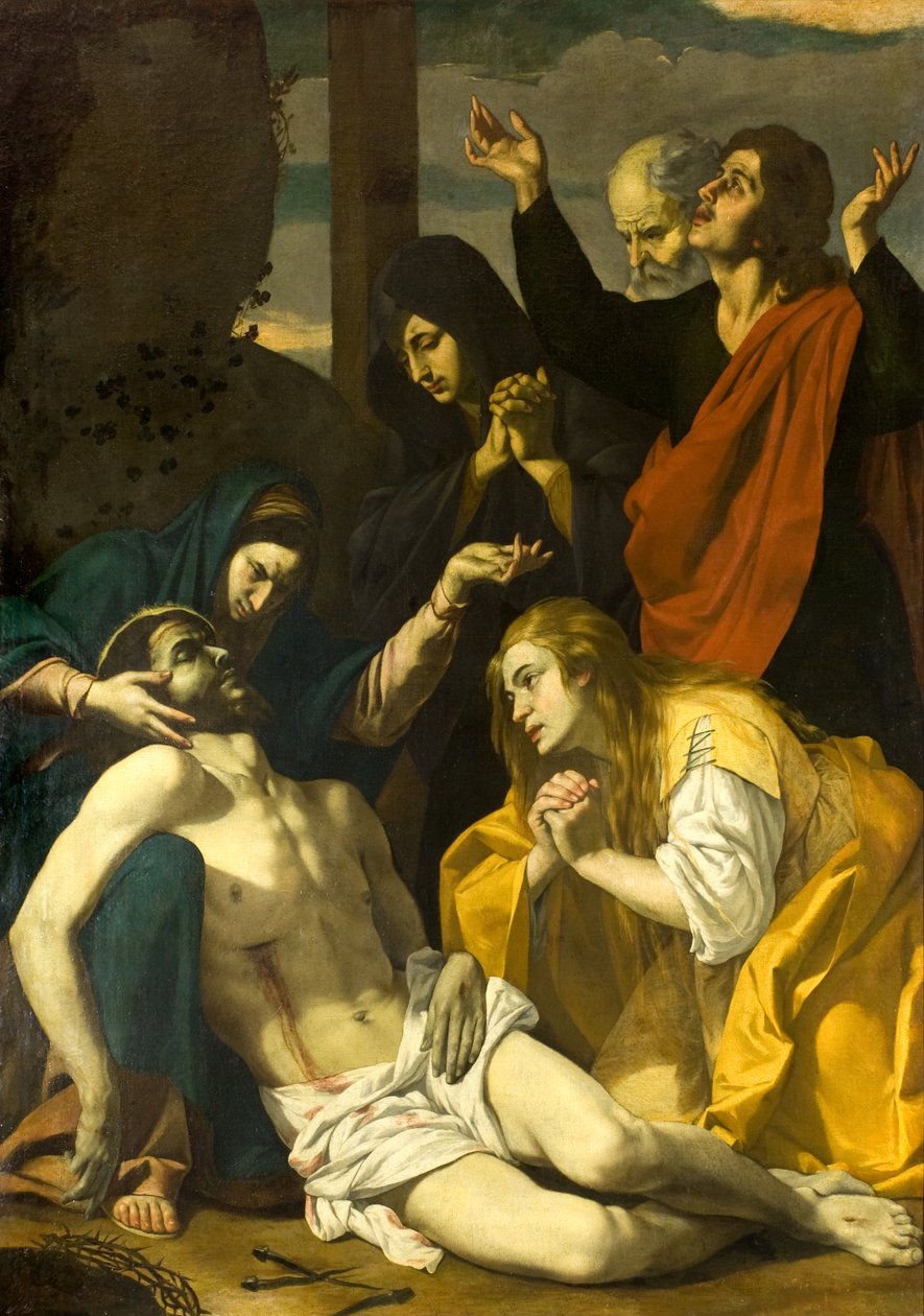 Siralom a halott Krisztus felett, 1630-50 körül (olaj, vászon) alkotó: Neapolitan School