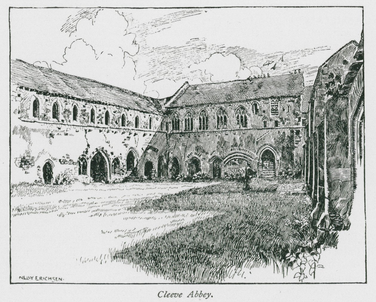 Cleeve Abbey (litográfia) alkotó: Nelly Erichsen