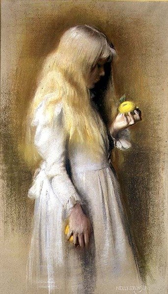 Arany haj (pasztell papíron) alkotó: Nelly Erichsen