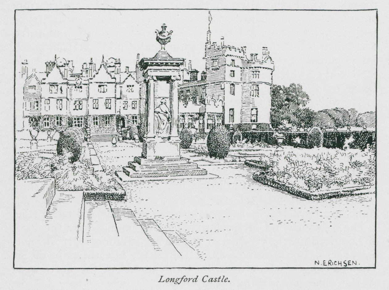Longford Castle (litográfia) alkotó: Nelly Erichsen