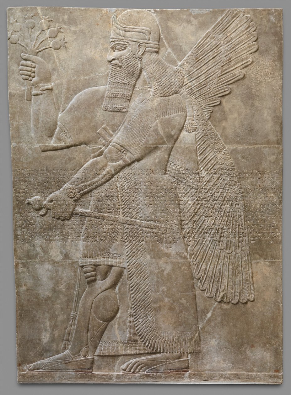 Domborműtábla, neo-asszír, ie 883-859 körül (gibsum alabástrom) alkotó: Neo Assyrian
