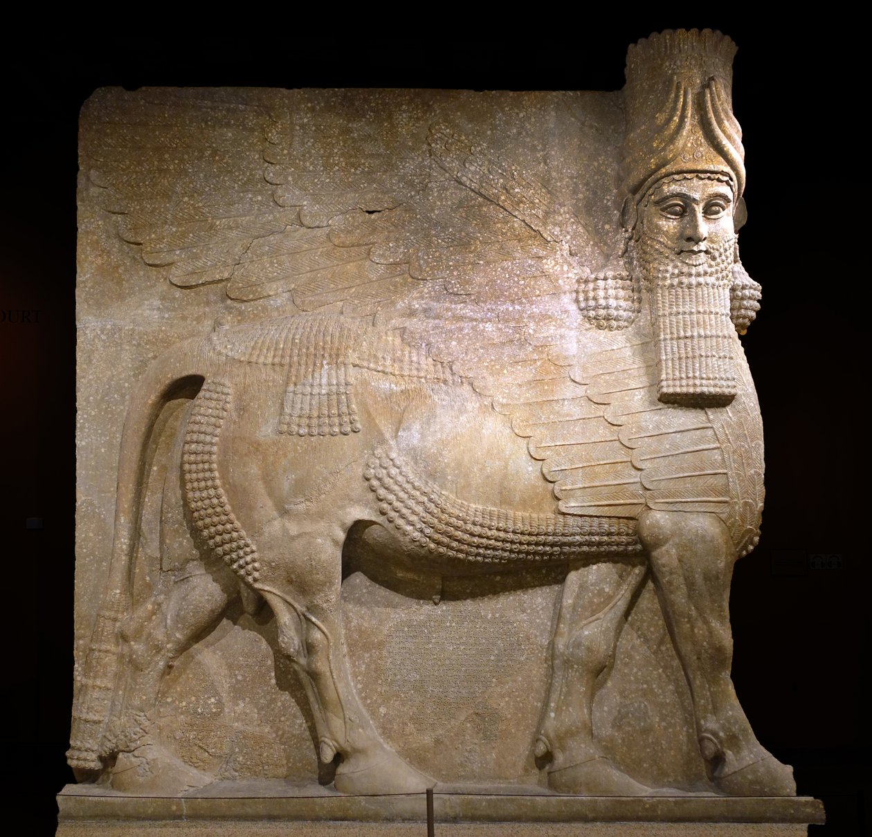 Szárnyas bika a VIII. udvarból II. Sargon király palotájában, Khorsabadban, ie 721-705 (gipsz?) alkotó: Neo Assyrian Neo Assyrian