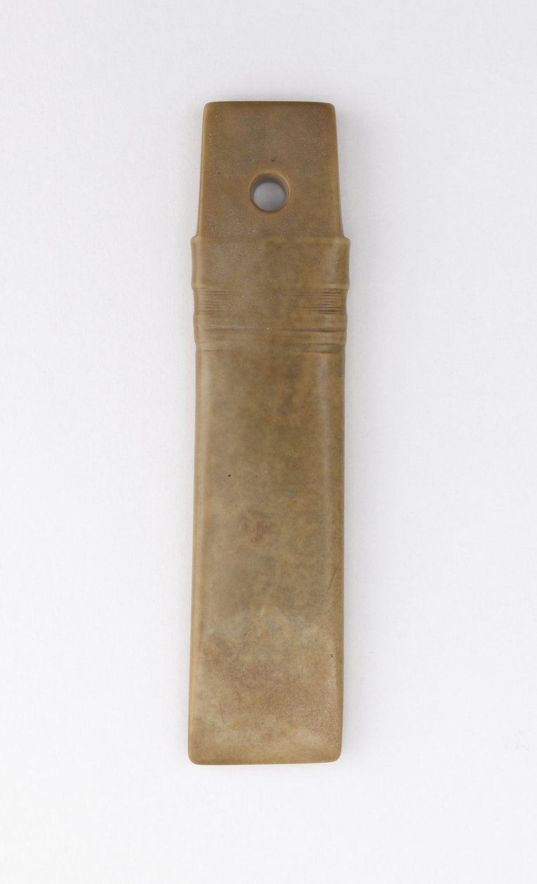 Straight chisel (gui) Qijia culture (jade (nephrite)) alkotó: Neolithic Period Chinese School