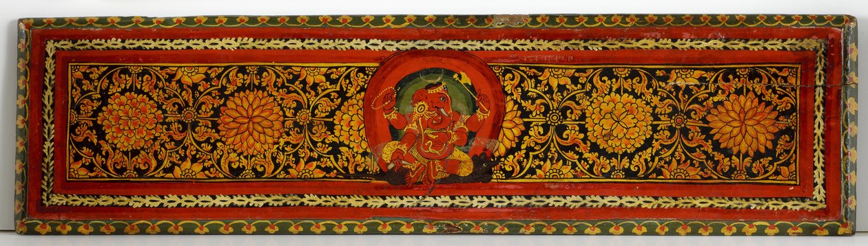 Könyvborító egy Shaiva kéziratból (átlátszatlan wc fán) alkotó: Nepalese School