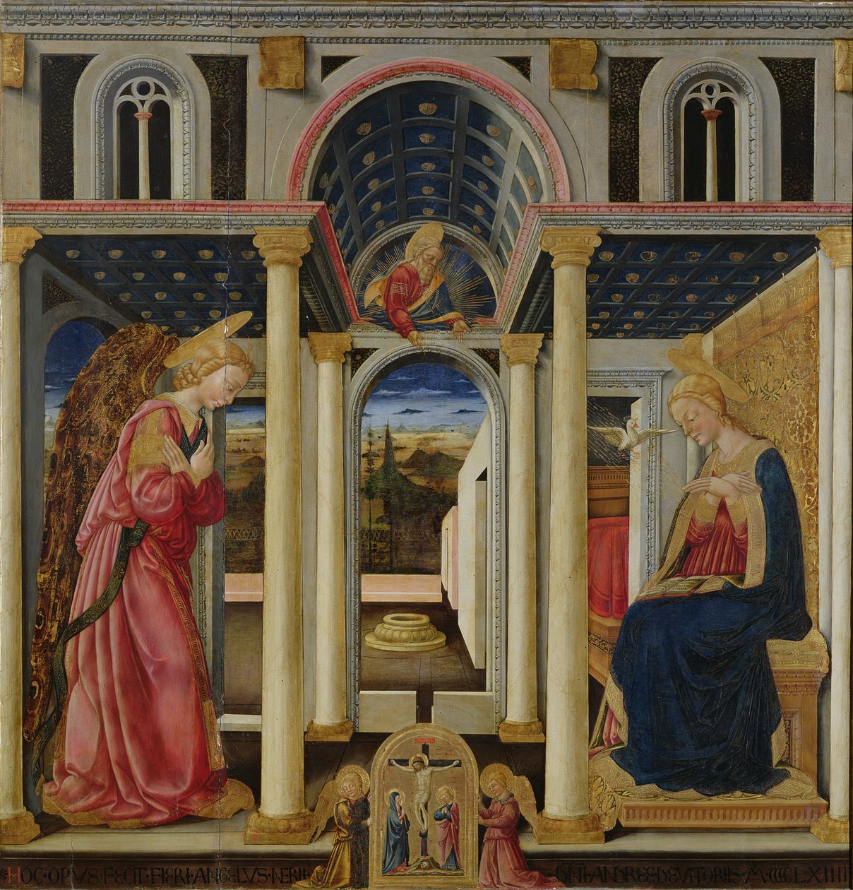 Angyali üdvözlet, 1464 (tempera a panelen) alkotó: Neri di Bicci