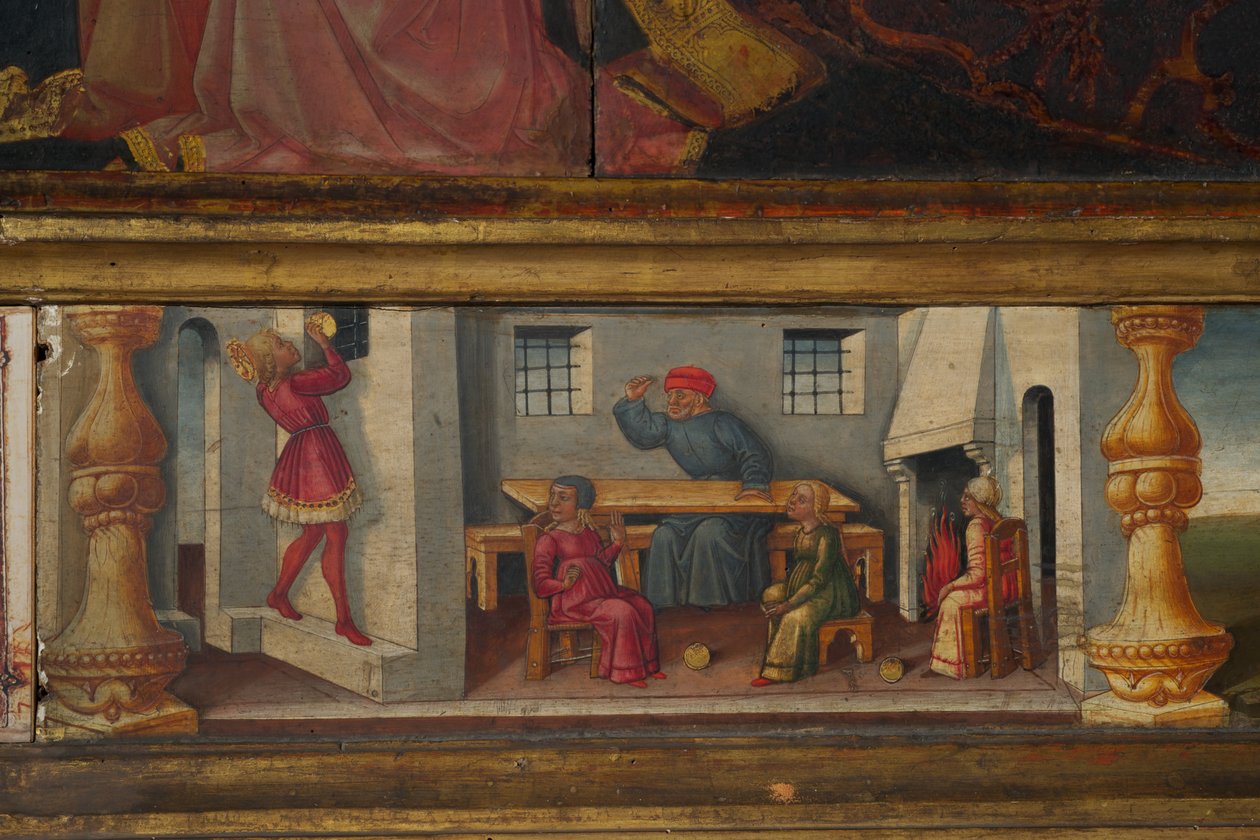 Részlet a Szűzanya koronázásából (tempera fán) alkotó: Neri di Bicci
