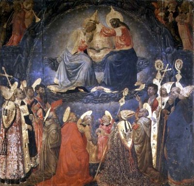 Szűz koronázása (tempera a panelen) alkotó: Neri di Bicci