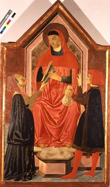Szent Ivo ítélkezik (tempera, tábla) alkotó: Neri di Bicci