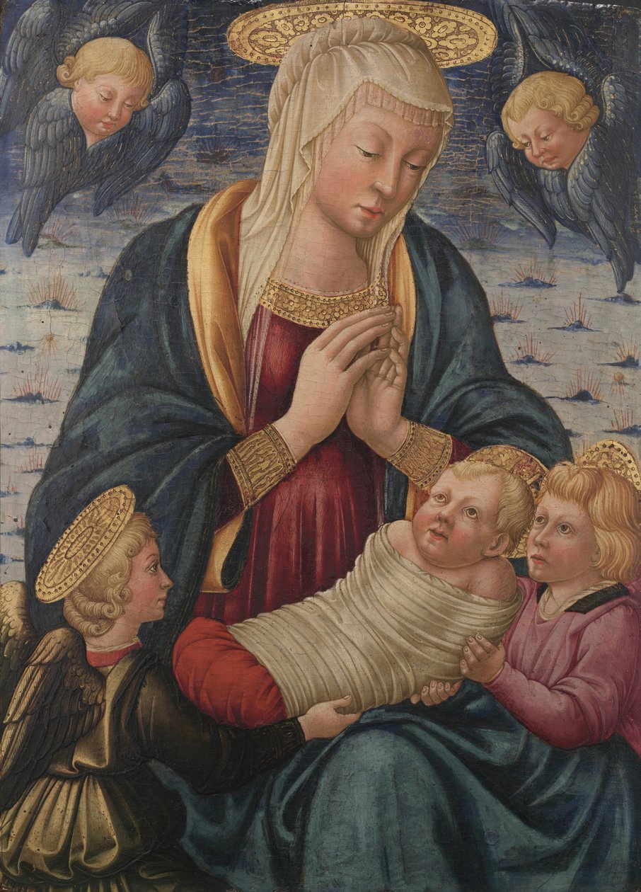 Szűz és gyermek angyalokkal, 1460 után (tempera fán) alkotó: Neri di Bicci