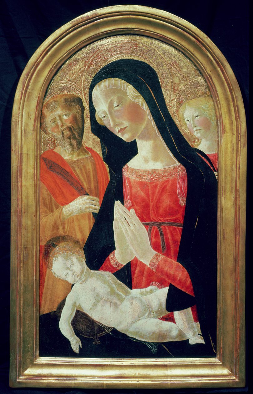 Madonna és gyermeke (tempera, tábla) alkotó: Neroccio di Landi