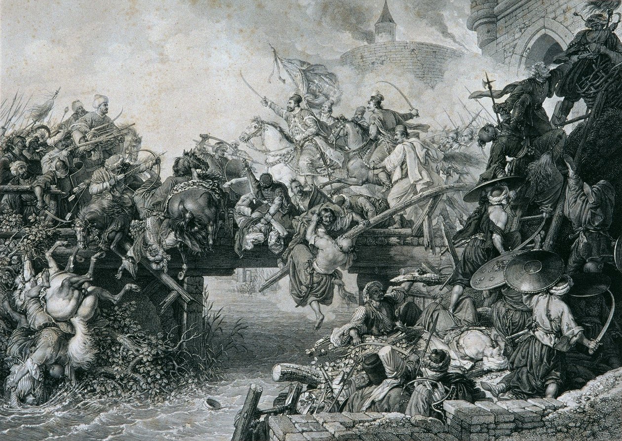 Ausfall Zrinys vor der Festung Szigetvár alkotó: Leopold Blonder