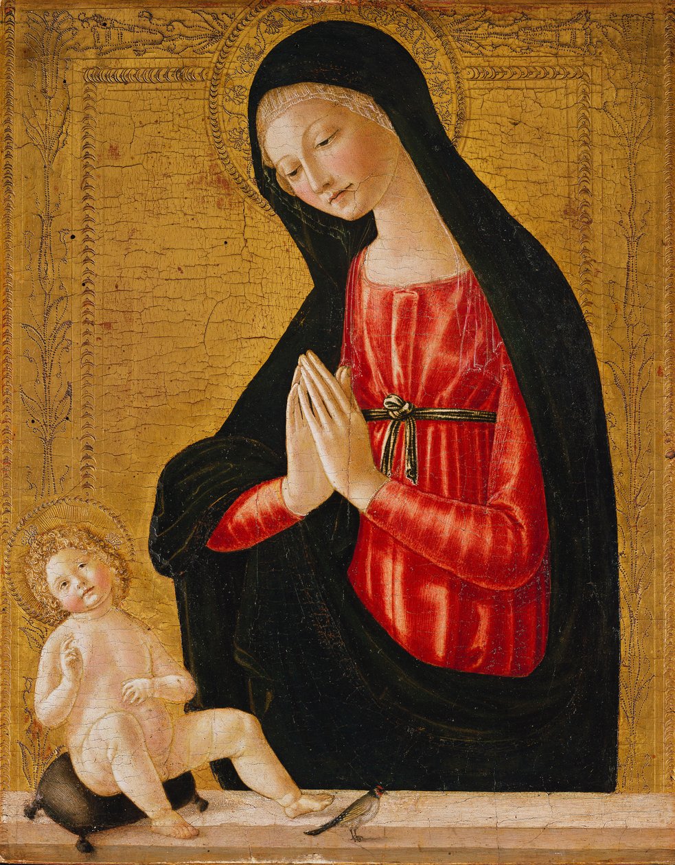 A gyermeket imádó Madonna alkotó: Neroccio di Landi