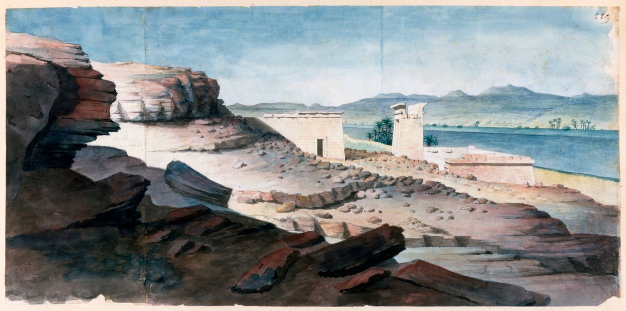 „Amada temploma Núbiában”, 19. század alkotó: Nestor l