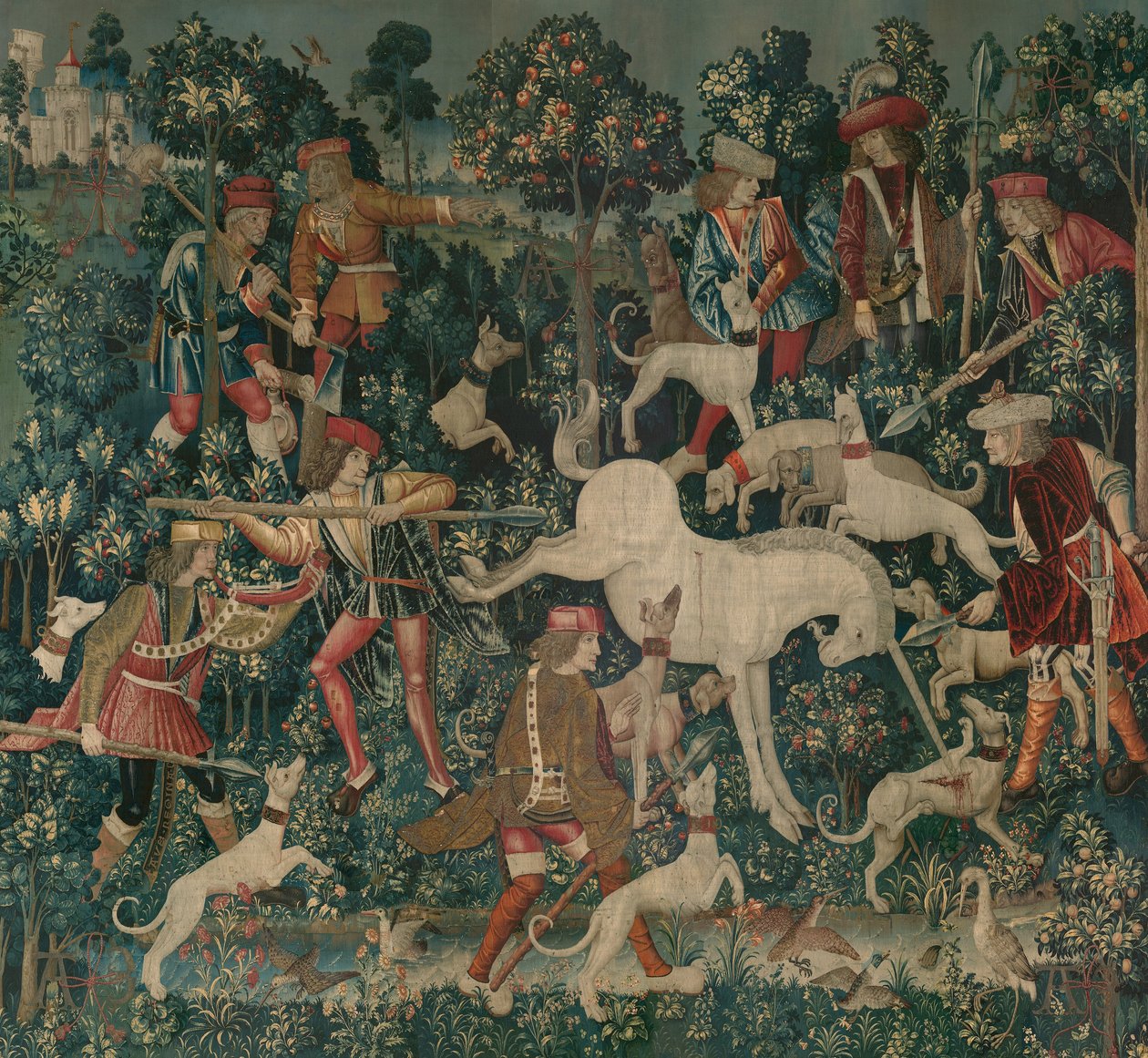 Az egyszarvú megvédi magát, 1500 körül alkotó: Netherlandish School