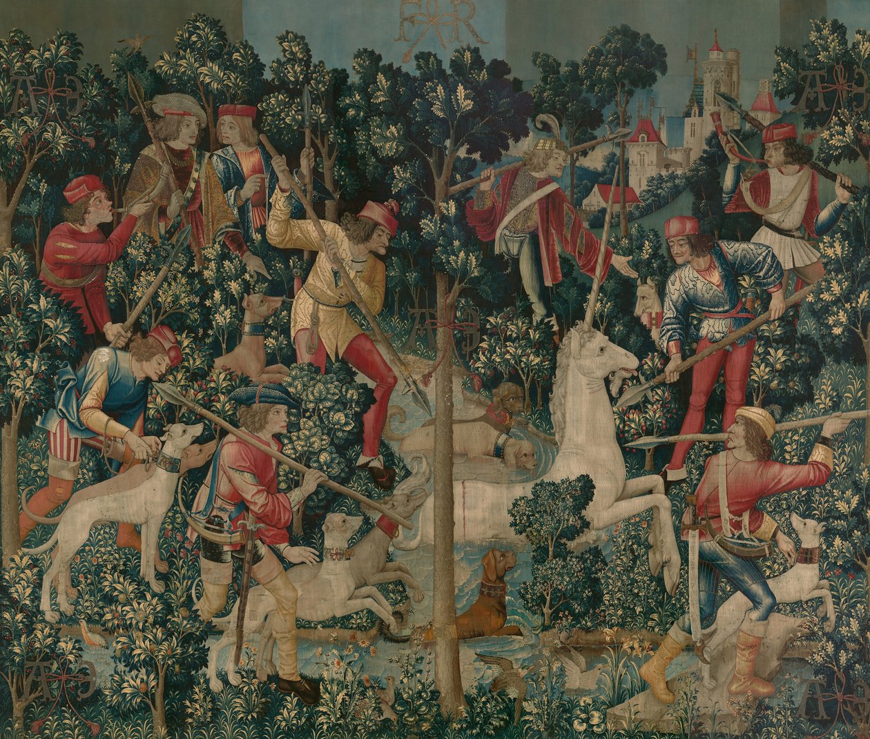 Az egyszarvút megtámadják, 1500 körül alkotó: Netherlandish School