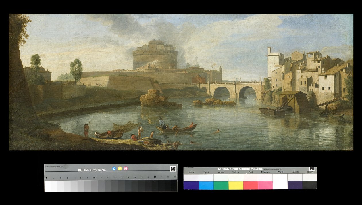 A Castel Sant "Angelo kilátása, 1700-15 alkotó: Netherlandish School